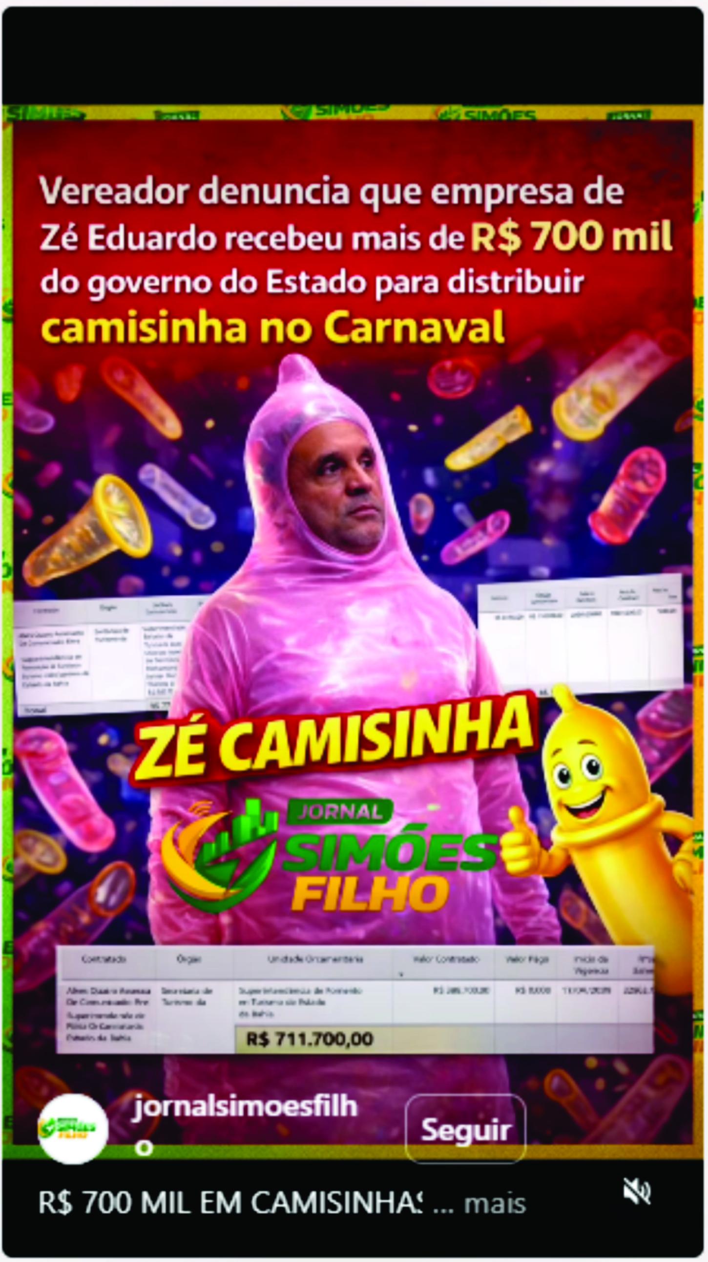 Empresa de Zé Eduardo (Bocão) recebe 700 mil do Estado