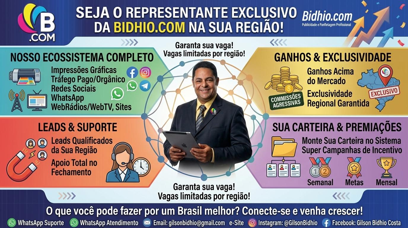 Seja o Representante Exclusivo da Bidhio.com na Sua Região!