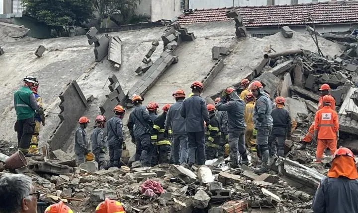 Desabamento de prédio deixa dois mortos e vítimas resgatadas em São Paulo