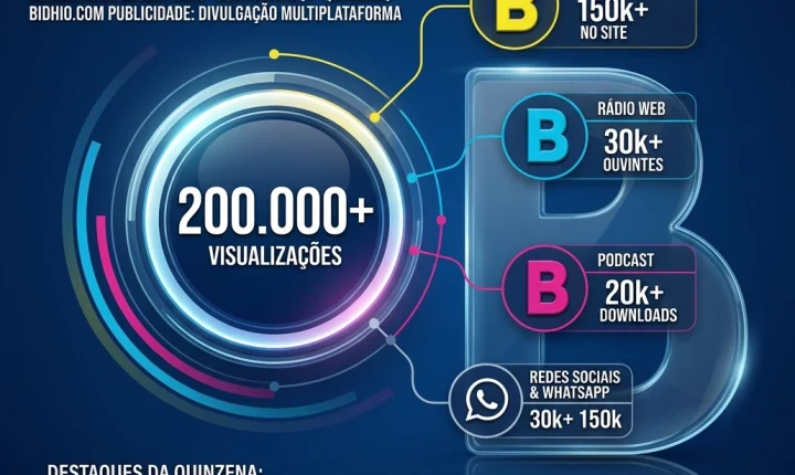 Portal de Noticias da Bidhio.com Publicidade utrapassa mais de 200 mil visualizações em Junho de 2026